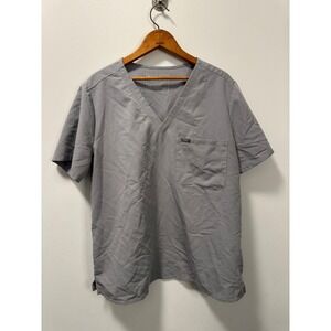 FIGS Technical Collection Catarina One-Pocket Scrub Top Cement XL Womens PO 3342